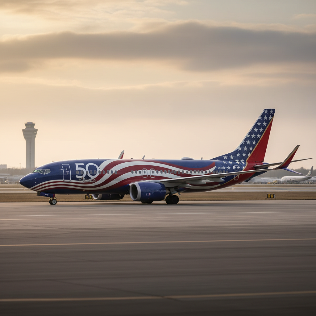 Southwest Airlines, ABD'nin 250. Yılı İçin Özel Uçak Tasarladı