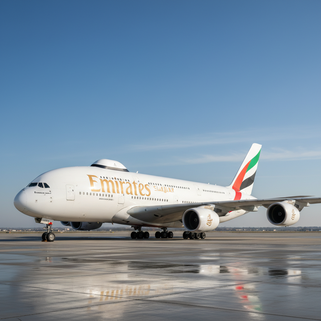 Emirates, Dünyanın İlk Starlink Wi-Fi Donanımlı A380'ini Tanıttı