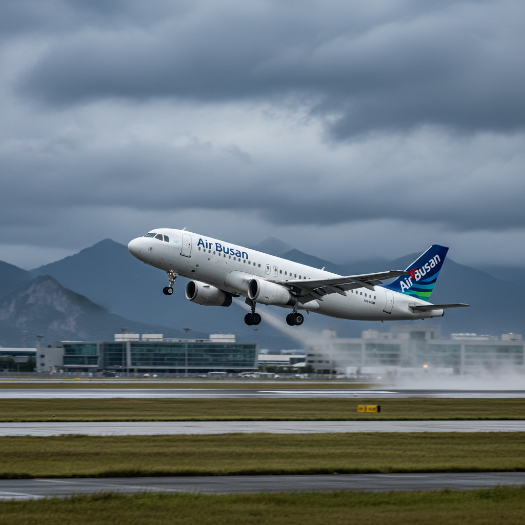 Air Busan'a ait A321, Tayvan'da Zorlu İniş Denemesi Geçirdi