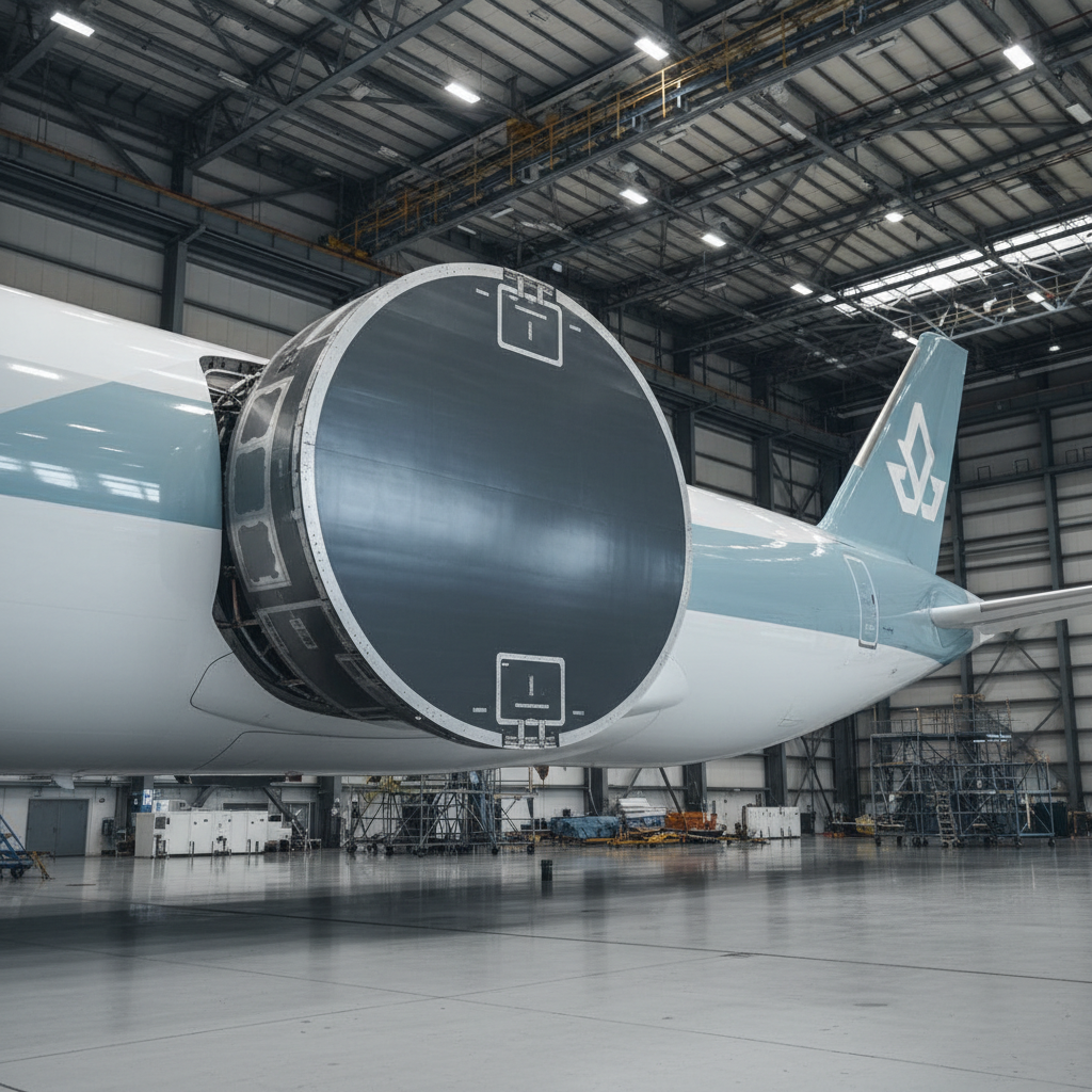 Airbus A350F için devasa kargo kapısı montajı tamamlandı