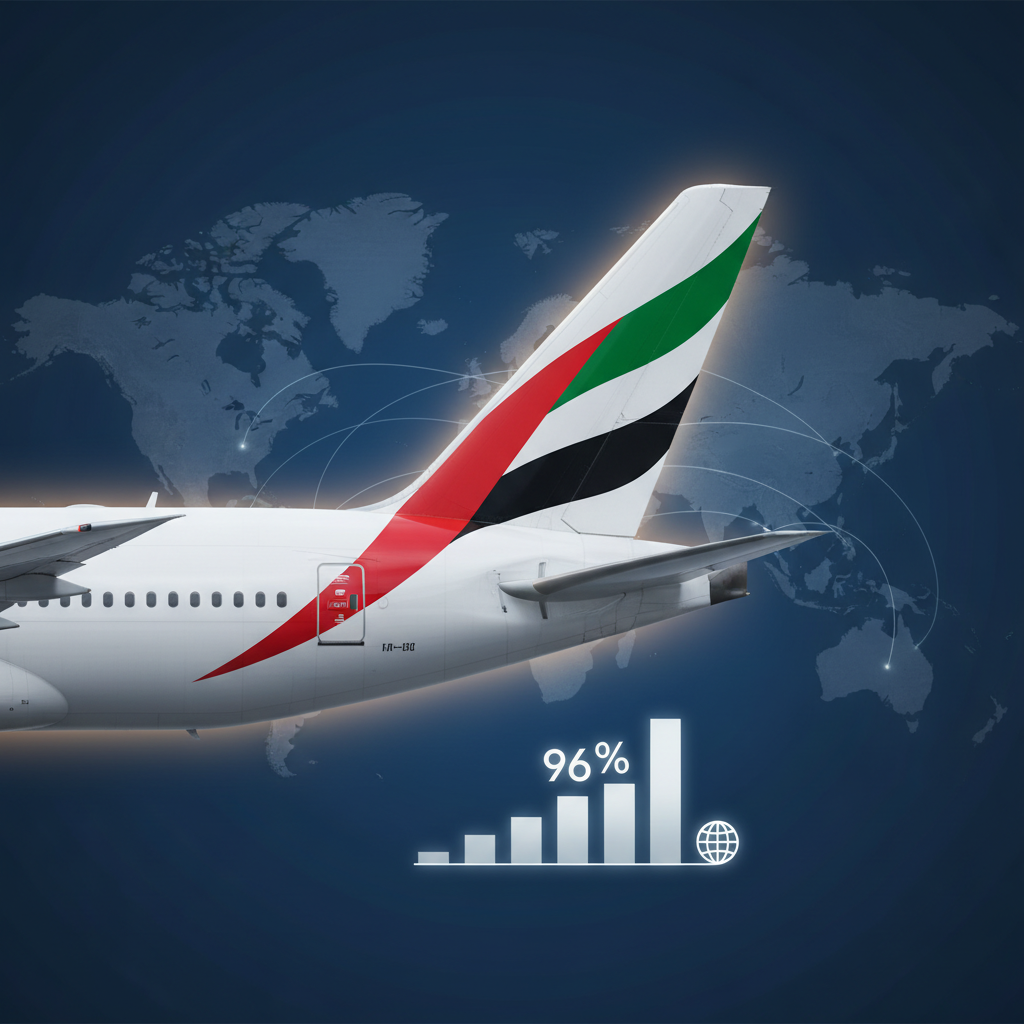Emirates, Küresel Ağı'nın %96'sını Yeniden Faaliyete Geçirdi