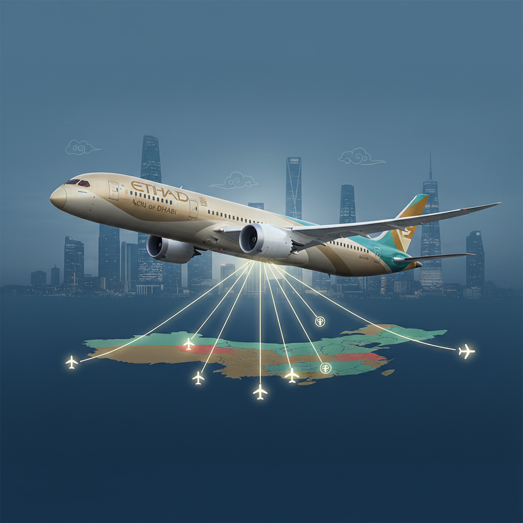 Etihad Airways, Çin'de Beş Yeni Havalimanı ile Büyüme Planlarını Açıkladı