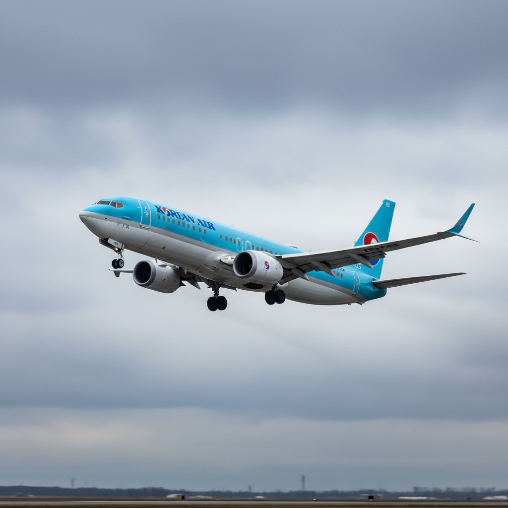 Korean Air Uçağının Go-Around Anı 